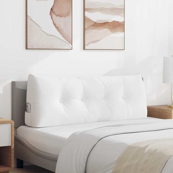 vidaXL Cuscino per Schiena Bianco 120 x 24 x 50 cm Tessuto