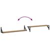 vidaXL Scaffali da parete 2 pcs Rovere artigianale 80 x 15 x 15,5 cm