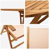 vidaXL Set da Pranzo per Giardino 7 pcs Beige Legno di Acacia Massello