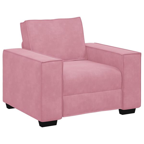 vidaXL Divano Sedia Rosa 100x78x84 cm Velluto