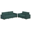 vidaXL Set di Divani 2 pz con Cuscini Verde scuro in Tessuto
