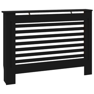 vidaXL Copertura per Radiatore Nera 112x19x81,5 cm in MDF