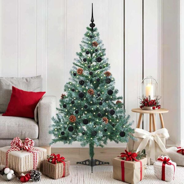 vidaXL Albero di Natale artificiale Verde 150 cm PVC e Acciaio