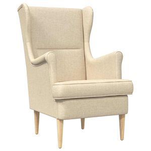 vidaXL poltrona Crema Tessuto