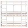 vidaXL Letto a Castello Triplo Bianco 80x200 cm Legno Massello di Pino