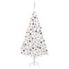 vidaXL Albero di Natale Preilluminato con Palline Bianco 210 cm PVC