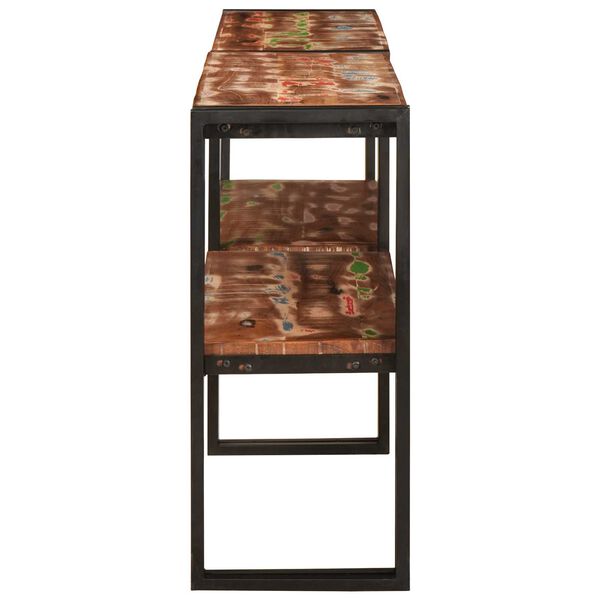 vidaXL Tavolo consolle Multicolore Legno Recuperato Massello