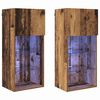 vidaXL Mobiletti TV a parete 2 pz Legno vecchio Legno ingegnerizzato
