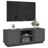 vidaXL Mobile Porta TV Grigio 110x35x40,5 cm in Legno Massello di Pino