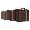 vidaXL Capanno da Giardino Marrone 191x810x198 cm in Acciaio Zincato