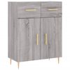 vidaXL Credenza Grigio Sonoma 69,5x34x180 cm in Legno Multistrato