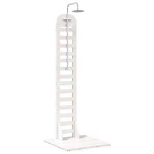 vidaXL Doccia da esterno 223 cm Legno massello di pino e acciaio inox