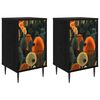 vidaXL Armadio da Notte ZAANDAM 2 pz Rovere Nero 36 x 33 x 61 cm