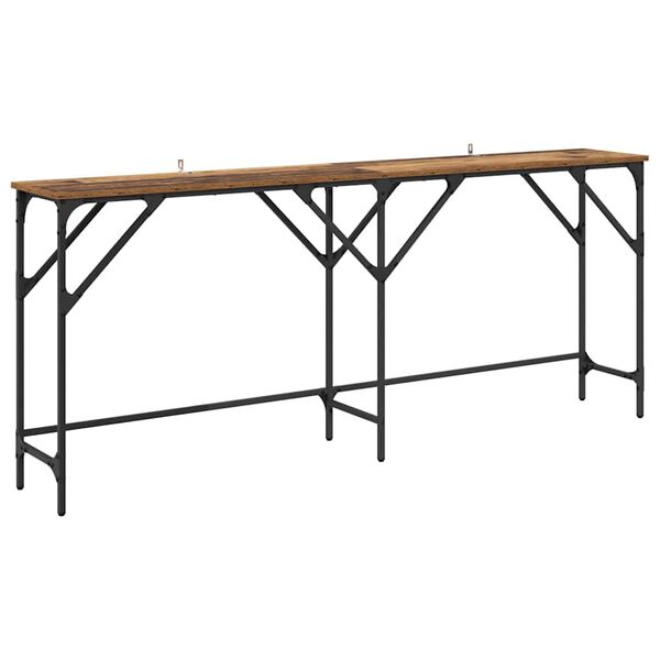vidaXL Tavolo consolle Legno vecchio 180 x 30 x 75 cm
