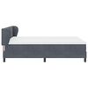 vidaXL Letto a molle con materasso Grigio scuro 140 x 190 cm Velluto