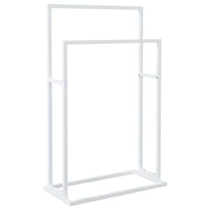 vidaXL Portasciugamani Autoportante Bianco 48x24x78,5 cm in Ferro