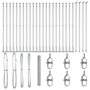 vidaXL Palo della recinzione Argento