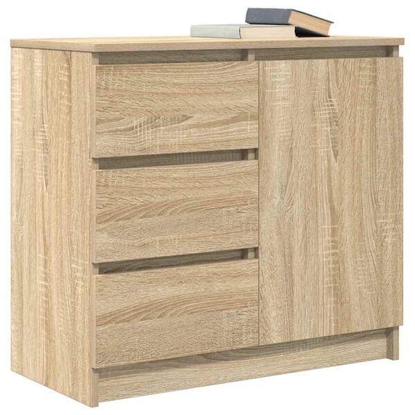 vidaXL Credenza con Cassetto Rovere Sonoma 71x35x65 cm in Truciolato