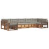 vidaXL Set di divani da esterno 7 pcs Grigio Naturale e Chiaro