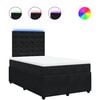 vidaXL Giroletto a Molle con Materasso Nero 120x190 cm in Velluto