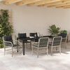 vidaXL Set da Pranzo per Giardino 7 pcs Grigio chiaro polyrattan
