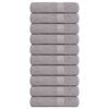vidaXL Asciugamani da doccia FROGN 10 pz Grigio 70x140 cm 360 g/m&sup2;