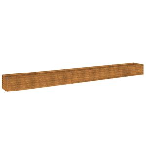 vidaXL Letto rialzato da giardino 482x50x36 cm in acciaio Corten