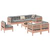 vidaXL Set Divani Giardino 9 pz Cuscini Legno Massello Abete Douglas