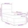 vidaXL Letto a molle Grigio chiaro e bianco 203 x 100 x 128 cm