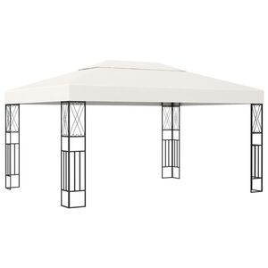 vidaXL Gazebo 3x4 m Crema in Tessuto