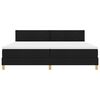 vidaXL Letto a molle con cuscino Nero 200 x 200 cm Tessuto