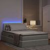 vidaXL Letto con contenitore e LED Grigio chiaro 120 x 190 cm Velluto