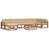 vidaXL Set di divani da esterno con cuscino 8 pcs Naturale e Beige