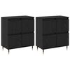 vidaXL Armadio 2 pz Rovere Nero 60 x 35 x 70 cm
