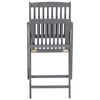 vidaXL Sedie da Giardino Pieghevoli 4pz con Cuscini in Massello Acacia