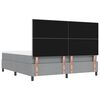 vidaXL Letto a molle con materasso Grigio chiaro 180 x 200 cm Tessuto
