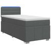 vidaXL Letto box spring con materasso Grigio Scuro 90 x 190 cm Tessuto