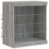 vidaXL Credenza con Luci LED Grigio Sonoma 142,5x37x67 cm