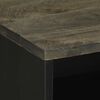 vidaXL Comodino Nero 50x33x62 cm in Legno Massello di Mango