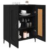 vidaXL Credenza Rovere Nero 69,5 x 34 x 90 cm Legno multistrato
