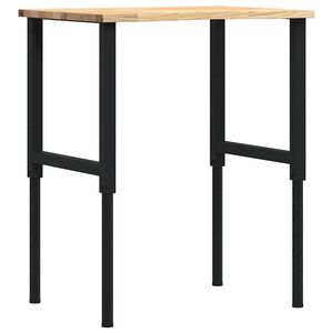 vidaXL Banco da Lavoro 80x60x(71,5-98) cm Legno Massello Rovere