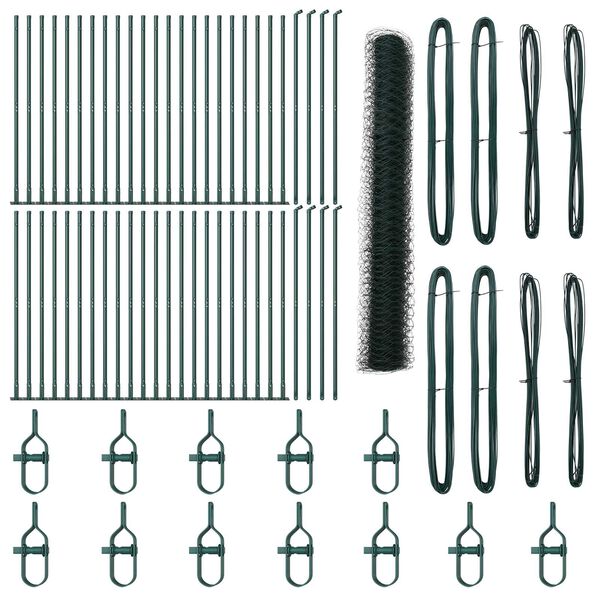 vidaXL Palo della recinzione Verde 100 x 1,2 m (rete da 36 mm)