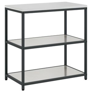 vidaXL Unit&agrave; di Scaffali per Cucina HATTEM Argento 90 x 50 x 92 cm