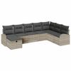 vidaXL Set Divano da Giardino 8 pz Grigio chiaro polyrattan