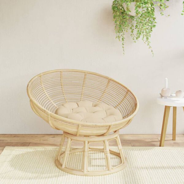 vidaXL Cuscino Rotondo Beige &Oslash; 60x11 cm in Tessuto Oxford