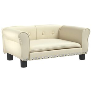 vidaXL Lettino per Cani Crema 70x45x30 cm in Similpelle