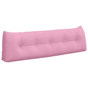 vidaXL Cuscino per Schiena Rosa 160 x 24 x 50 cm Tessuto