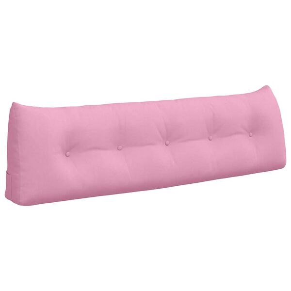 vidaXL Cuscino per Schiena Rosa 160 x 24 x 50 cm Tessuto