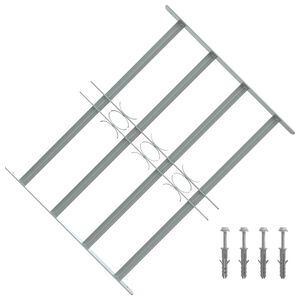 vidaXL Griglie per finestre 500-650 mm Acciaio zincato Argento