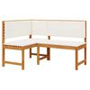 vidaXL Set Panchina da Giardino 3 pcs Marrone Legno di Acacia Massello